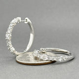 Estate 14K W Gold 1.19ctw I/SI2-I1 Diamond Hoop Earrings