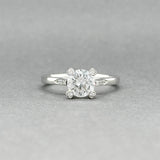 Estate Claude Thibaudeau 18K W Gold 0.06ctw Diamond Eng. Semi-Mount Ring