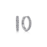 14K W Gold 0.11ctw G/SI2 10mm Round Diamond Hoop Earrings