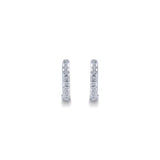 14K W Gold 0.11ctw G/SI2 10mm Round Diamond Hoop Earrings