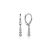 14K W Gold 0.11ctw Lever back Diamond Drop Earrings