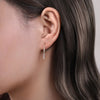 14K W Gold 0.11ctw Lever back Diamond Drop Earrings