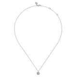 14K W Gold 0.24ctw G/SI2 Diamond Floral Pendant