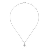 14K W Gold 0.25ctw G/SI1 Diamond Starburst Pendant