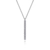 14K W Gold 0.27ctw G/SI2 Vertical Diamond Bar Pendant