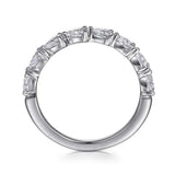 14K W Gold 0.63ctw G-H/SI2 East West Prong Set Pear Shape Diamond Ring