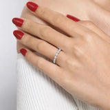 14K W Gold 0.63ctw G-H/SI2 East West Prong Set Pear Shape Diamond Ring