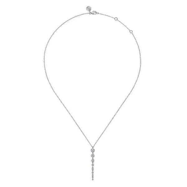 Collier de diamants verticaux gradués en or 14 carats 0,50 ctw