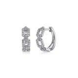 14K W Gold 0.35ctw G/SI2 10mm Diamond Open Link Earrings