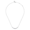 14K W Gold 1.07ctw G/SI2 Stylish Curved Diamond Bar Necklace