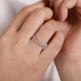 14K W Gold 0.45ctw G/SI2 Diamond stackable Band 7