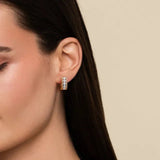 14K Y Gold .51ctw G/SI2 Beaded  Diamond Huggie Earrings