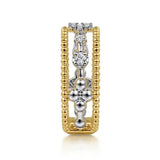 14K Y Gold 0.25ctw Beaded Diamond Ring