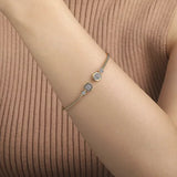 14K Y Gold 0.25ctw Diamond Beaded Flex Bangle - Walter Bauman Jewelers