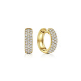 14KY Gold .55ctw 15mm Diamond Huggie Earrings