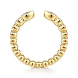 14K Y Gold 0.49ctw G/SI1 Bezel Set Pear and Round Open Diamond Eternity Band