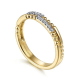 14K Y Gold 0.07ctw Double Diamond Ring