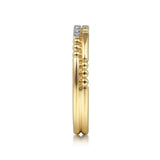 14K Y Gold 0.07ctw Double Diamond Ring