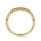 14K Y Gold 0.04ctw Chain Link Ring