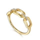 14K Y Gold 0.04ctw Chain Link Ring