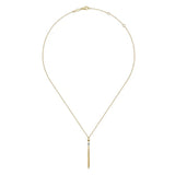 14K Y Gold 0.03ctw Diamond Long Drop Pendant