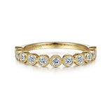 14K Y Gold 0.40ctw Bezel Set Diamond Band