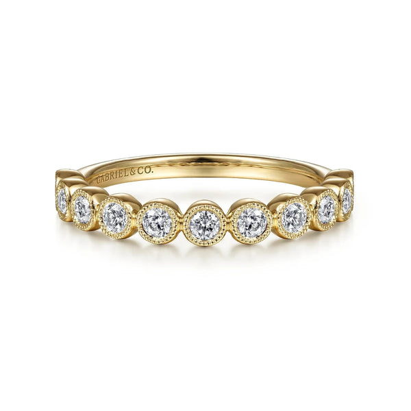 14K Y Gold 0.40ctw Bezel Set Diamond Band