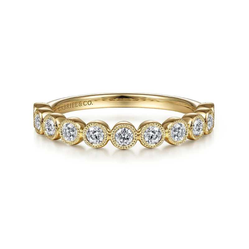 14K Y Gold 0.40ctw Bezel Set Diamond Band