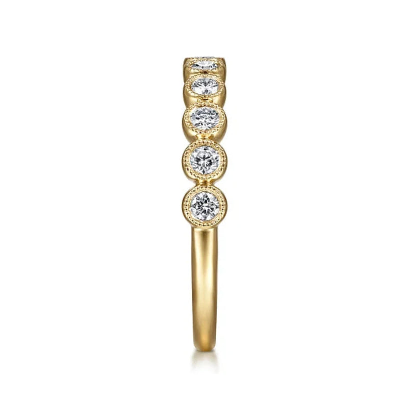 14K Y Gold 0.40ctw Bezel Set Diamond Band