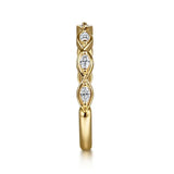 14K Y Gold .25ctw G/VS2 Marquise Shape Diamond Band