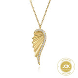14K Y Gold 0.16ctw Diamond Wing Pendant