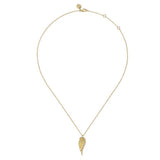 14K Y Gold 0.16ctw Diamond Wing Pendant