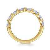 14K Y Gold 0.63ctw G-H/SI2 East West Prong Set Pear Shape Diamond Ring