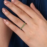 14K Y Gold 2mm 0.45ctw Emerald Band