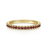 14K W Gold 0.56ctw Garnet Band