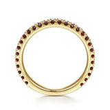 14K W Gold 0.56ctw Garnet Band