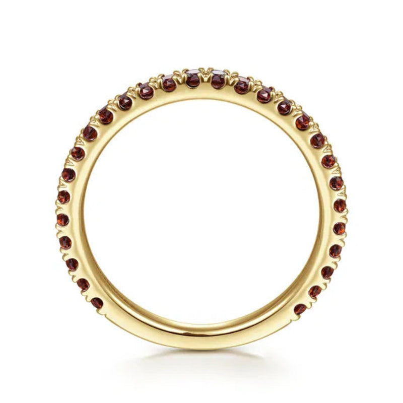 14K W Gold 0.56ctw Garnet Band