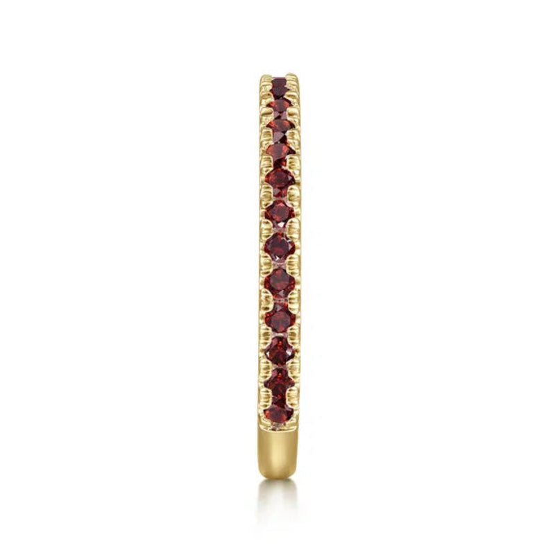 14K W Gold 0.56ctw Garnet Band