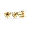 14K Y Gold Petite Heart Stud Earrings