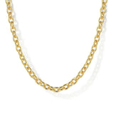 14K Y Gold 17" Solid Link Chain Necklace