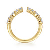 14K Y Gold 0.47ctw Marquise and Round Open Diamond Anniversary Band