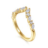 14K Y Gold 0.47ctw Marquise and Round Open Diamond Anniversary Band