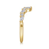 14K Y Gold 0.47ctw Marquise and Round Open Diamond Anniversary Band