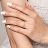 14K Y Gold 0.12ctw G/SI2 Diamond Cross Ring
