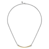 SS 14 18"Criss Cross Beaded Bar Necklace