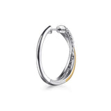 SS 14 Beaded 30mm Criss Cross Intricate Hoop Earrings