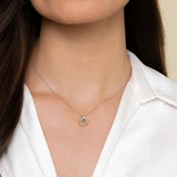 SS 14 18" Interlocking Round Triple Circle Pendant Necklace