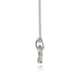 SS 14 18" Interlocking Round Triple Circle Pendant Necklace