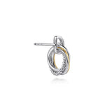 SS 14 Beaded Interlocking Circle Door Knocker Earrings