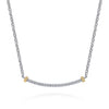 SS 14 0.80ctw White Sapphire Bar Necklace